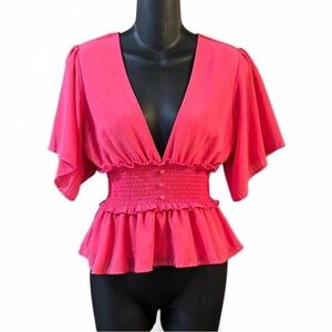 Elegant Pink Blouse with Chic Design